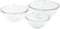 Pyrex Tempered Glass Mixing Bowls | 3 Piece Set | 1-Quart, 1.5-Quart, and 2.5 Quart Mixing Bowls for Kitchen, Baking, and Storage | Microwave, Freezer, and Dishwasher Safe | Proudly Made in the USA